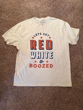 Never Worn Red White & Boozed Shirt - XL